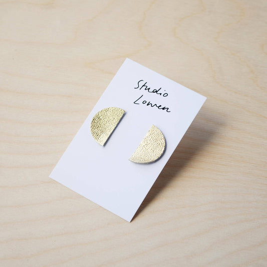 Half Moon Stud Earrings