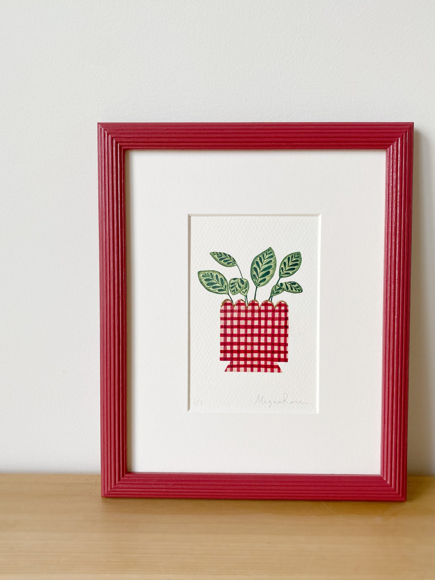 ‘Picnic Perfect’ Original watercolour and ink in bespoke hand painted frame