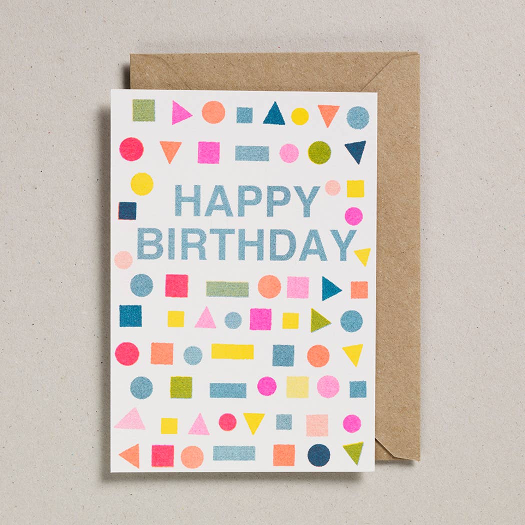 Happy Birthday Risograph Card