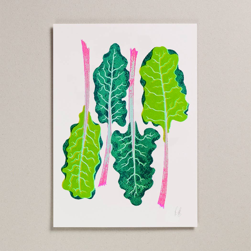 Risograph A4 Print - Chard