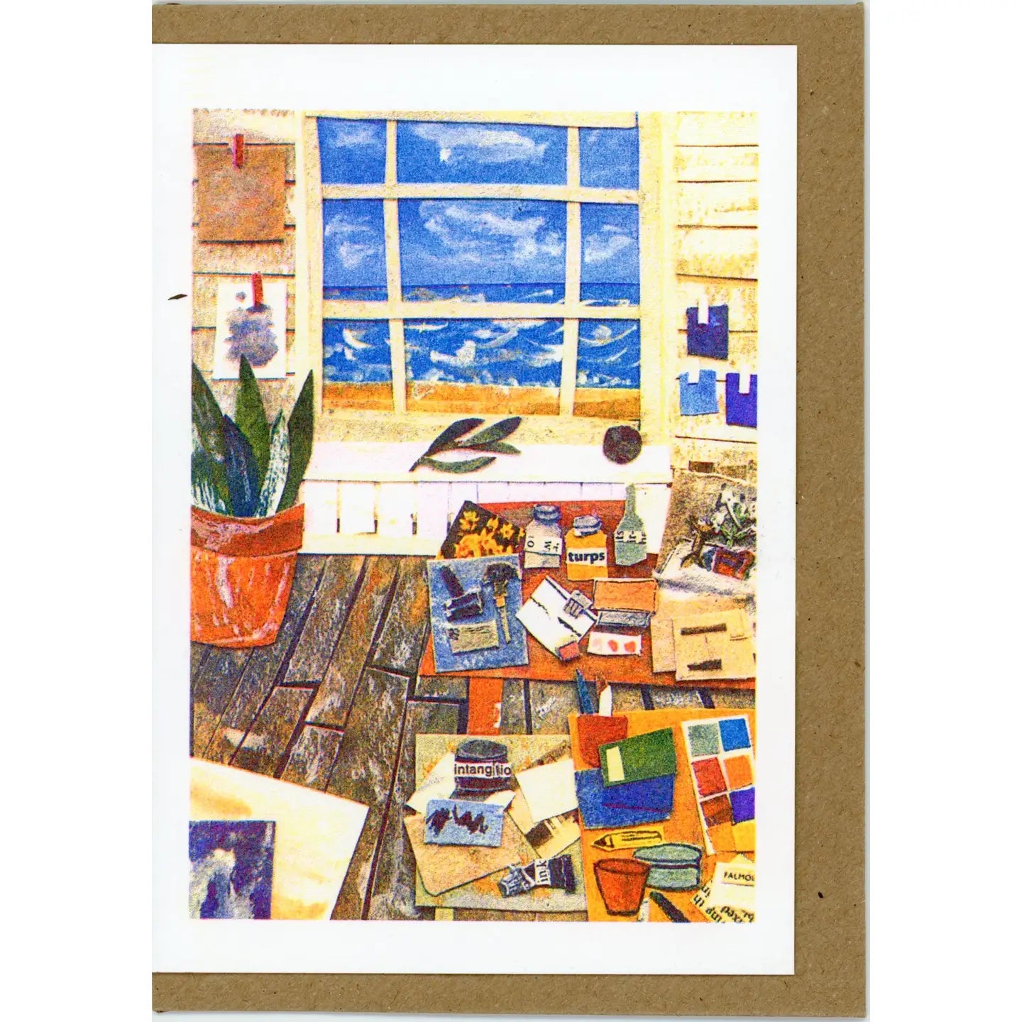 Artist Studio by the Sea Card