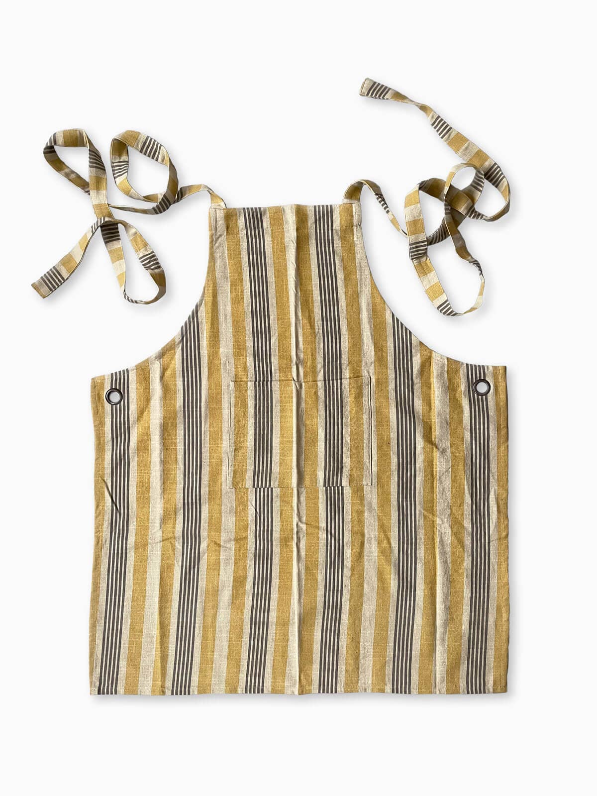 Jaipur Stripe Apron - India Yellow
