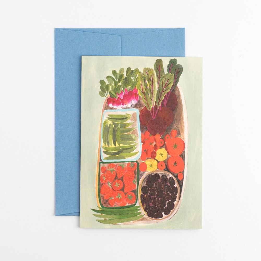 Summer Harvest Card | Vegetables and Fruit | Farm Shop