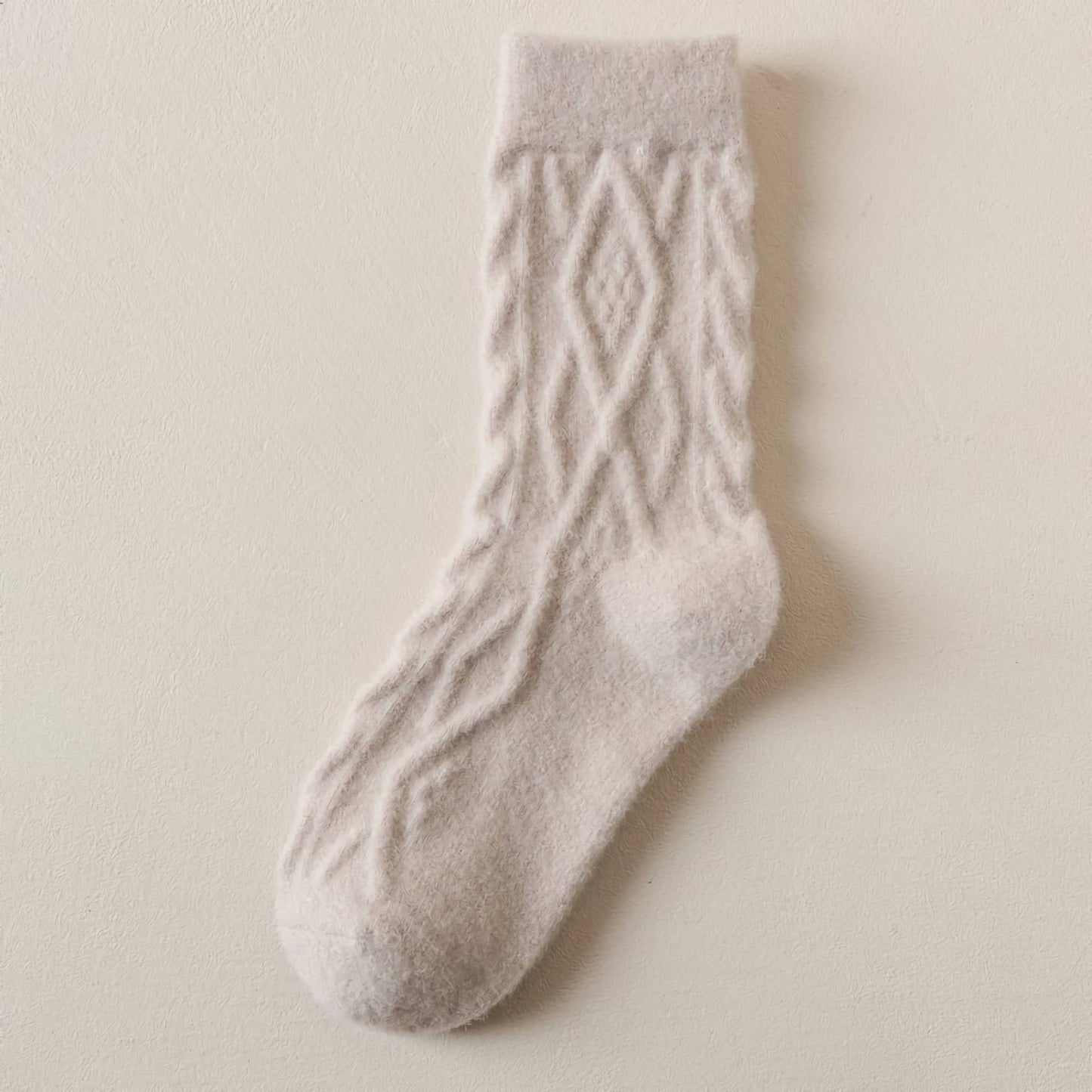 Cable Knit Warm Socks