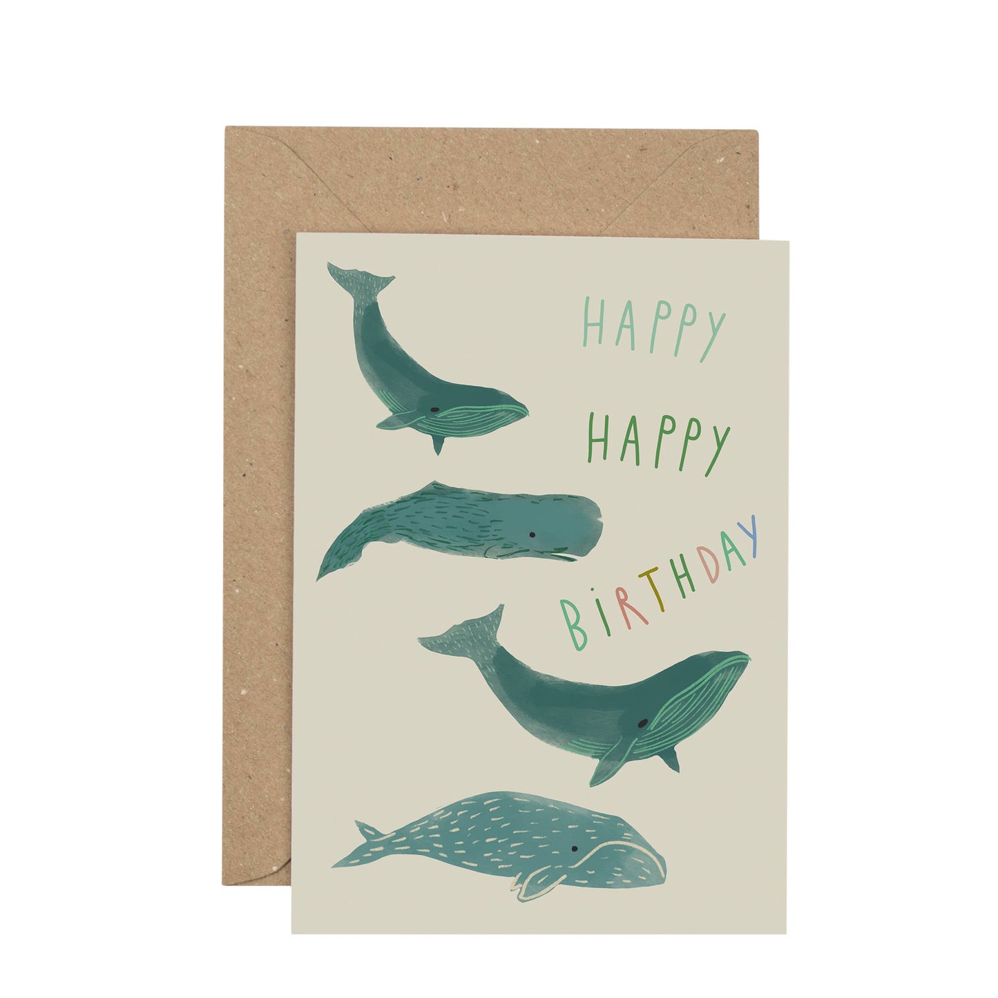 Happy Happy Birthday Whale Card