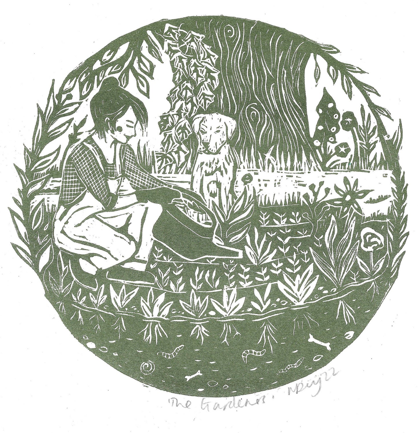 'The Gardeners' Riso A4 Print