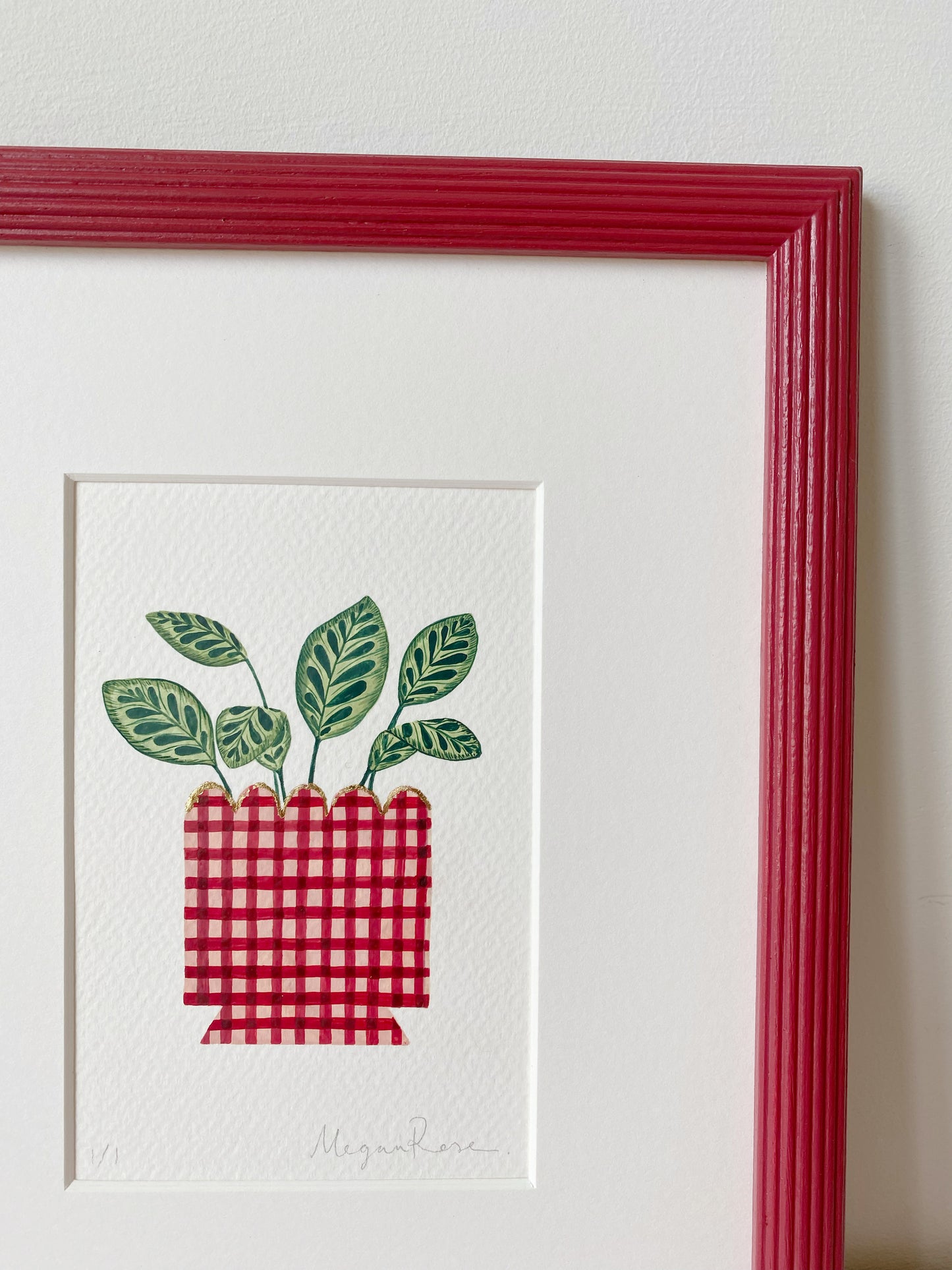 ‘Picnic Perfect’ Original watercolour and ink in bespoke hand painted frame