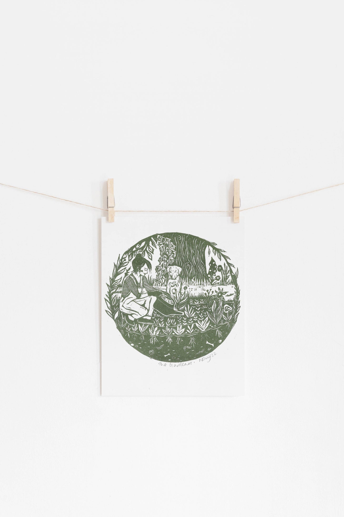 'The Gardeners' Riso A4 Print