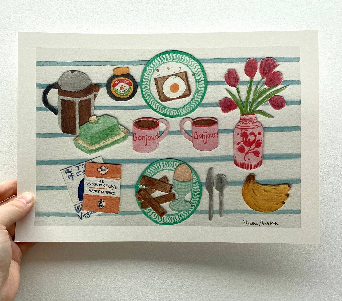 'Vaisselle' Breakfast A4 Print