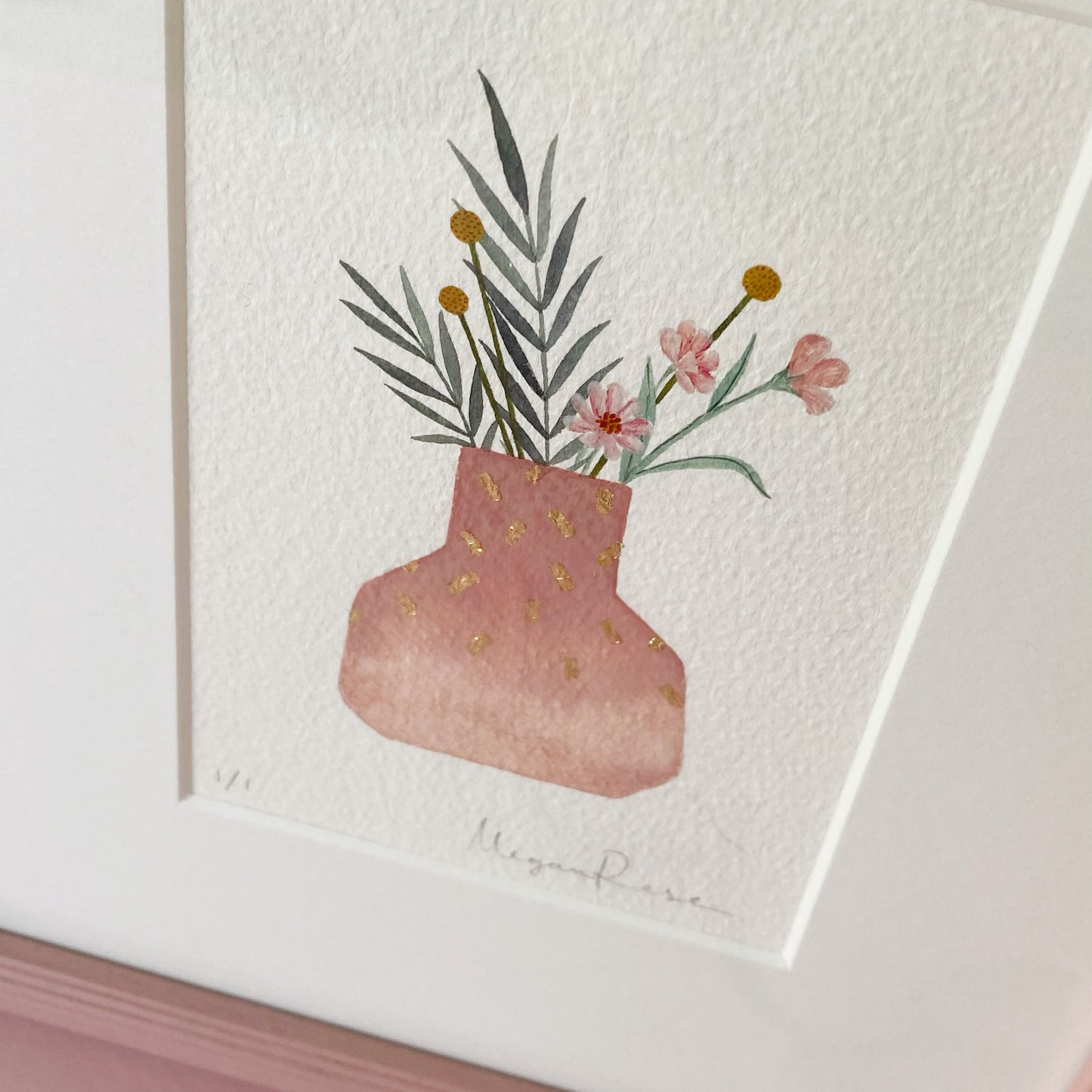 ‘Daydreamer’ Original watercolour and ink in bespoke hand painted frame