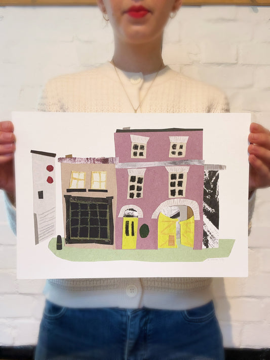 Buildings in an Essex Village Print