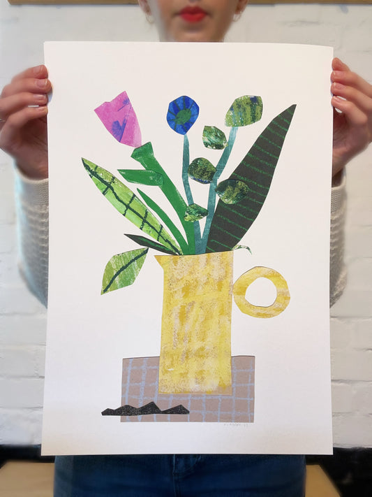 Plants in Yellow Jug Print
