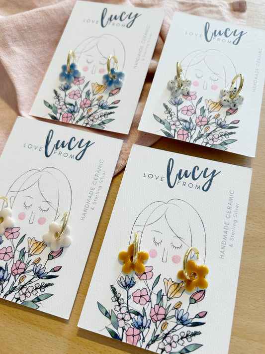 Daisy Hoop Earrings