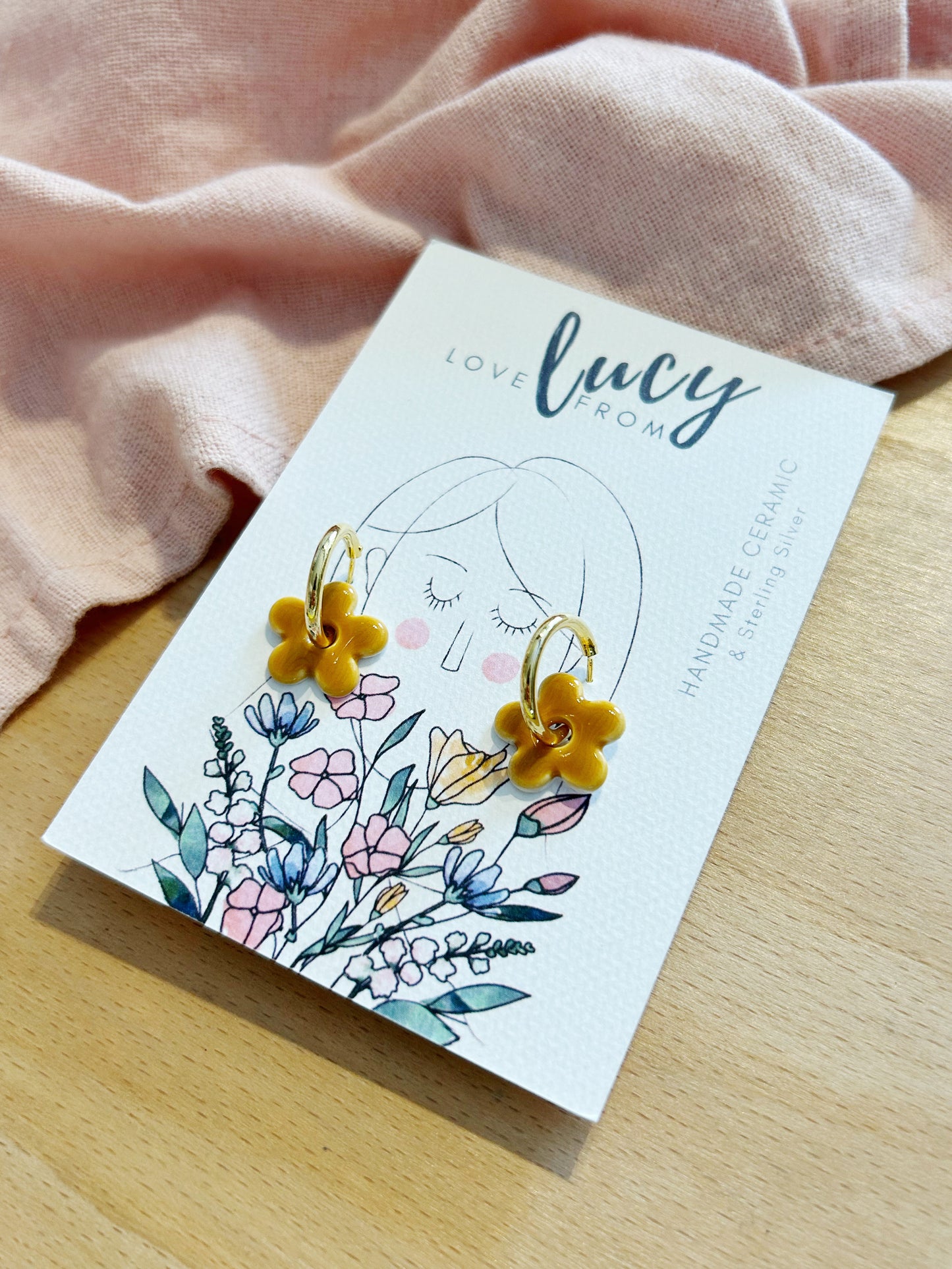 Daisy Hoop Earrings
