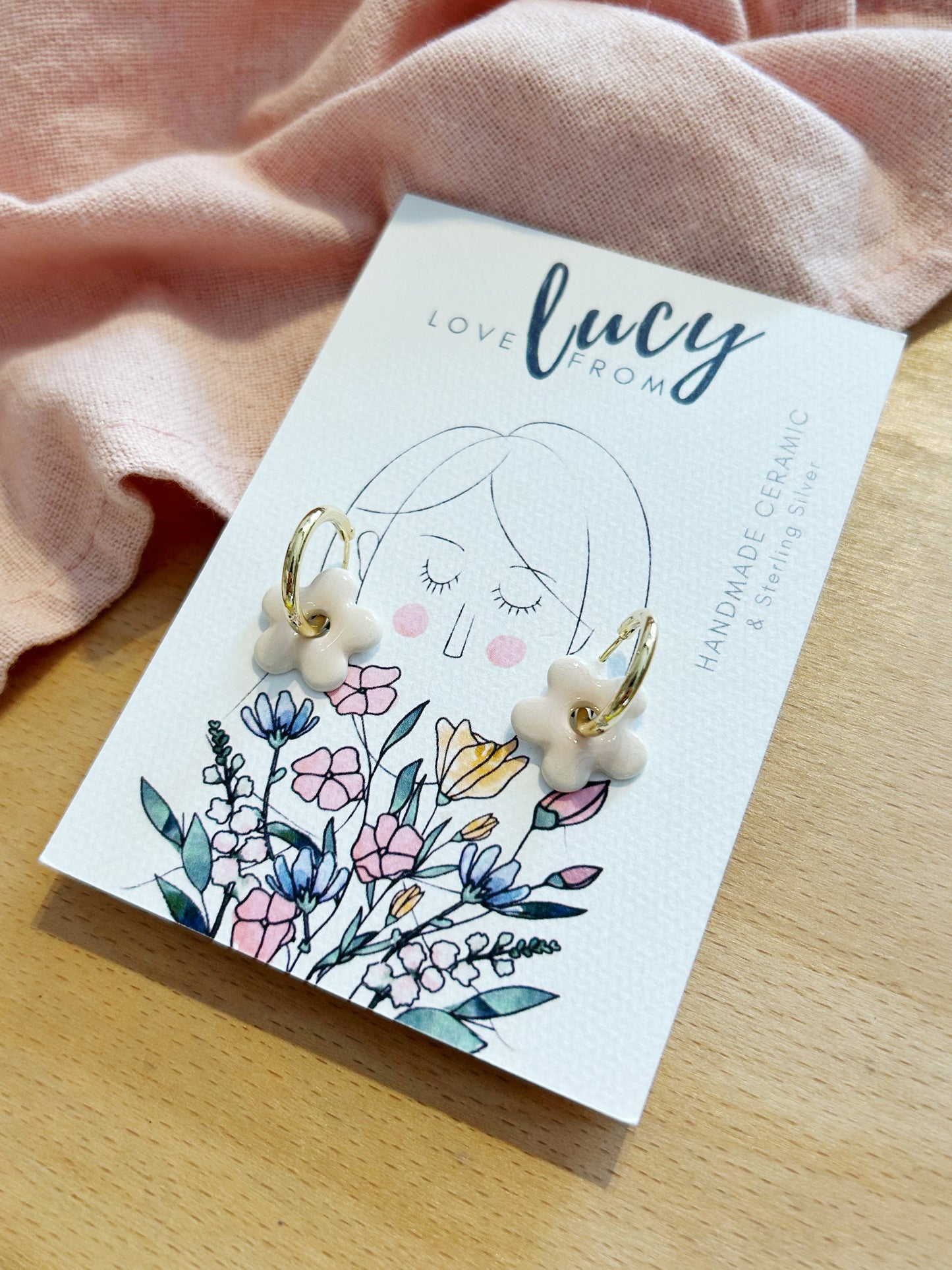 Daisy Hoop Earrings