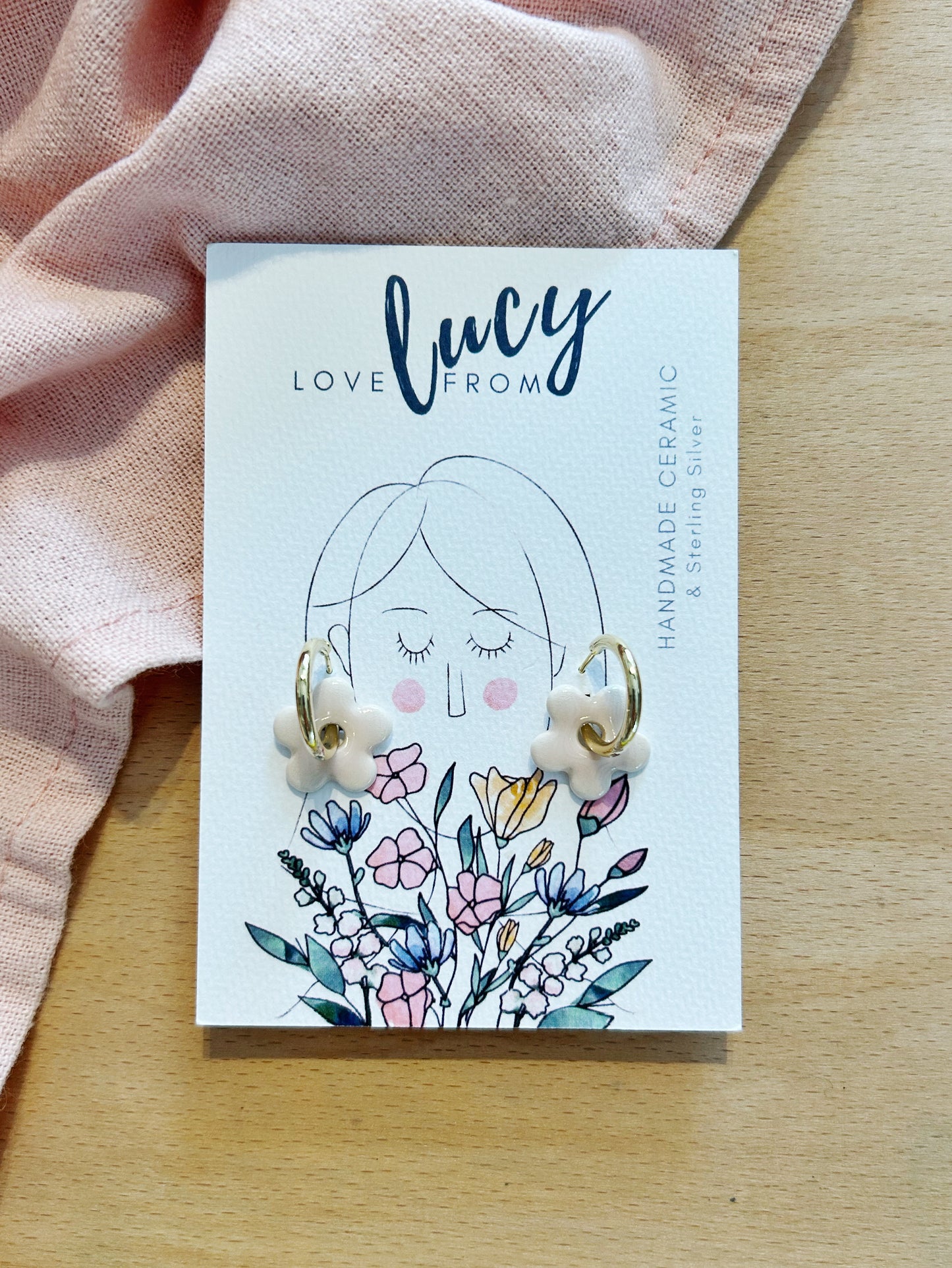 Daisy Hoop Earrings