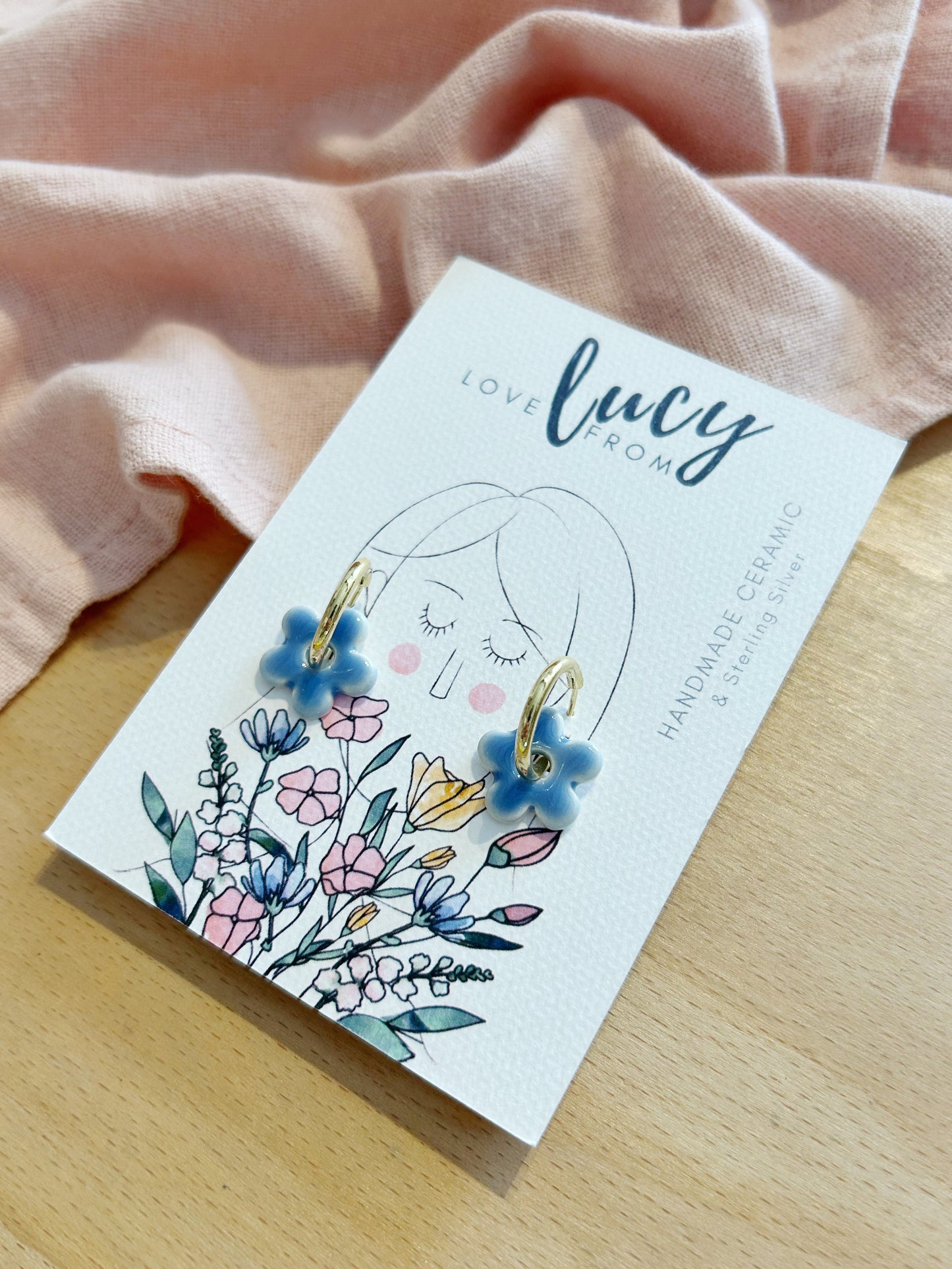 Daisy Hoop Earrings