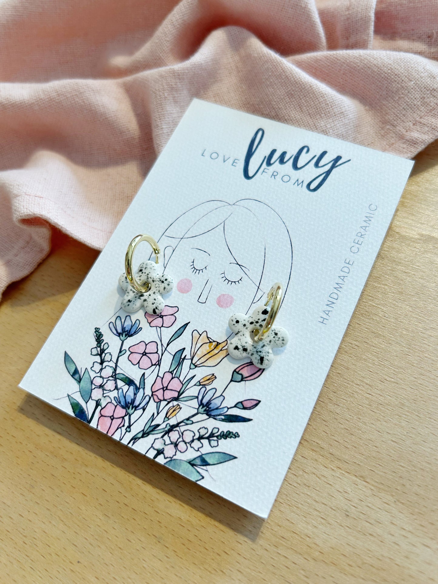 Daisy Hoop Earrings
