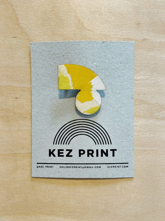 Plywood Brooch