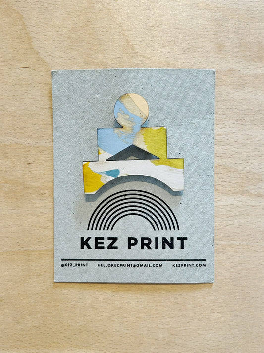 Plywood Brooch