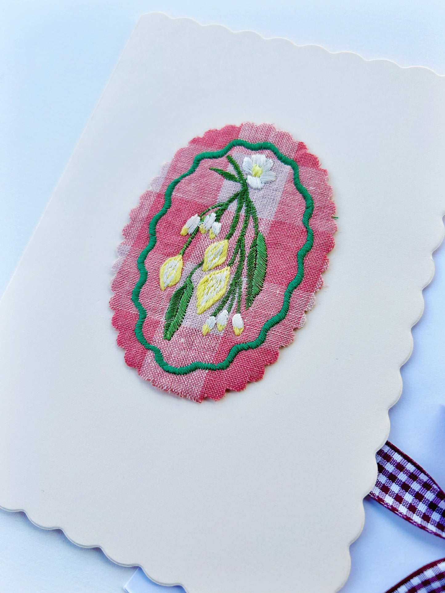 Lemons Embroidered Card