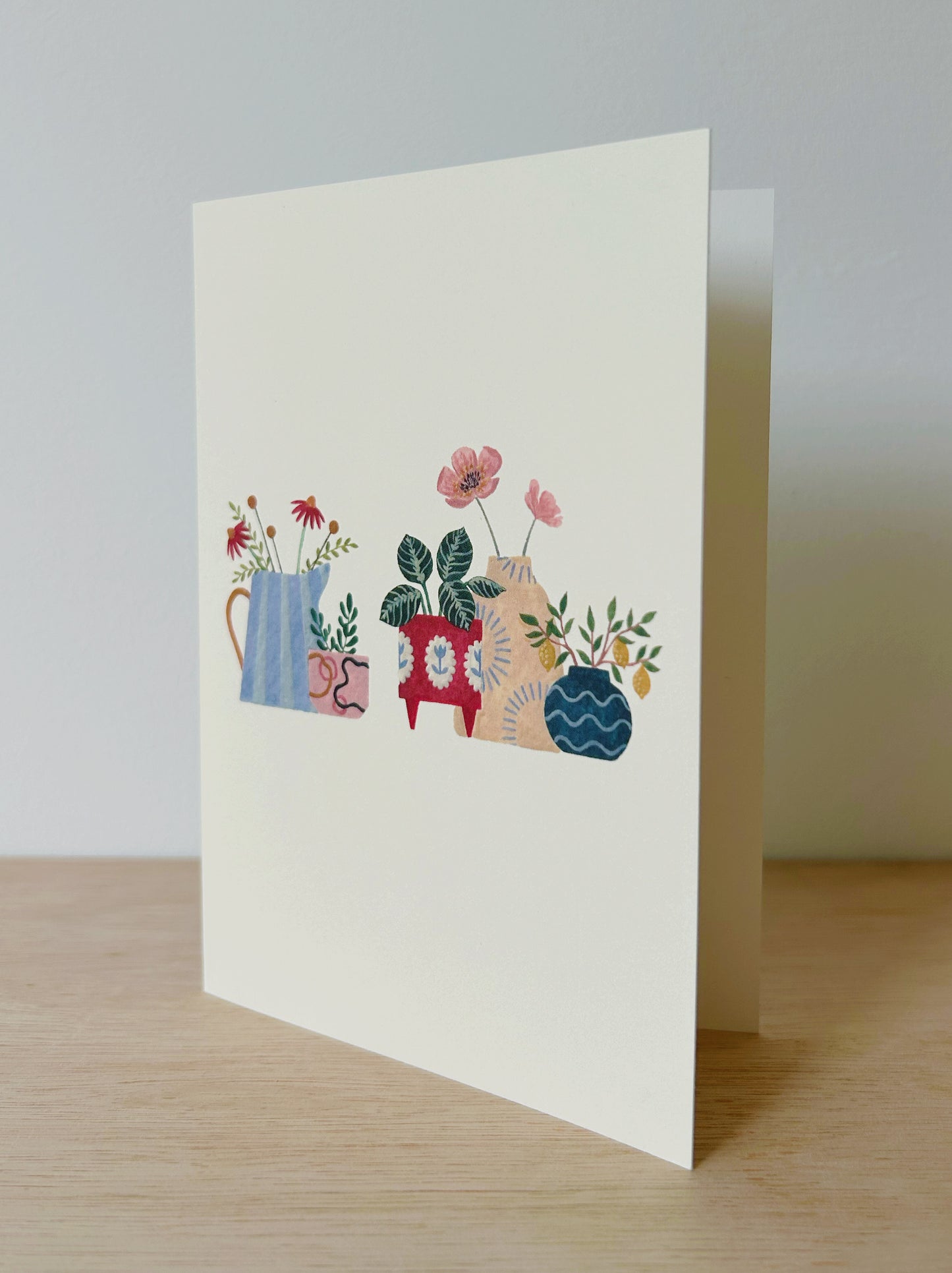 Plants in Blue Card