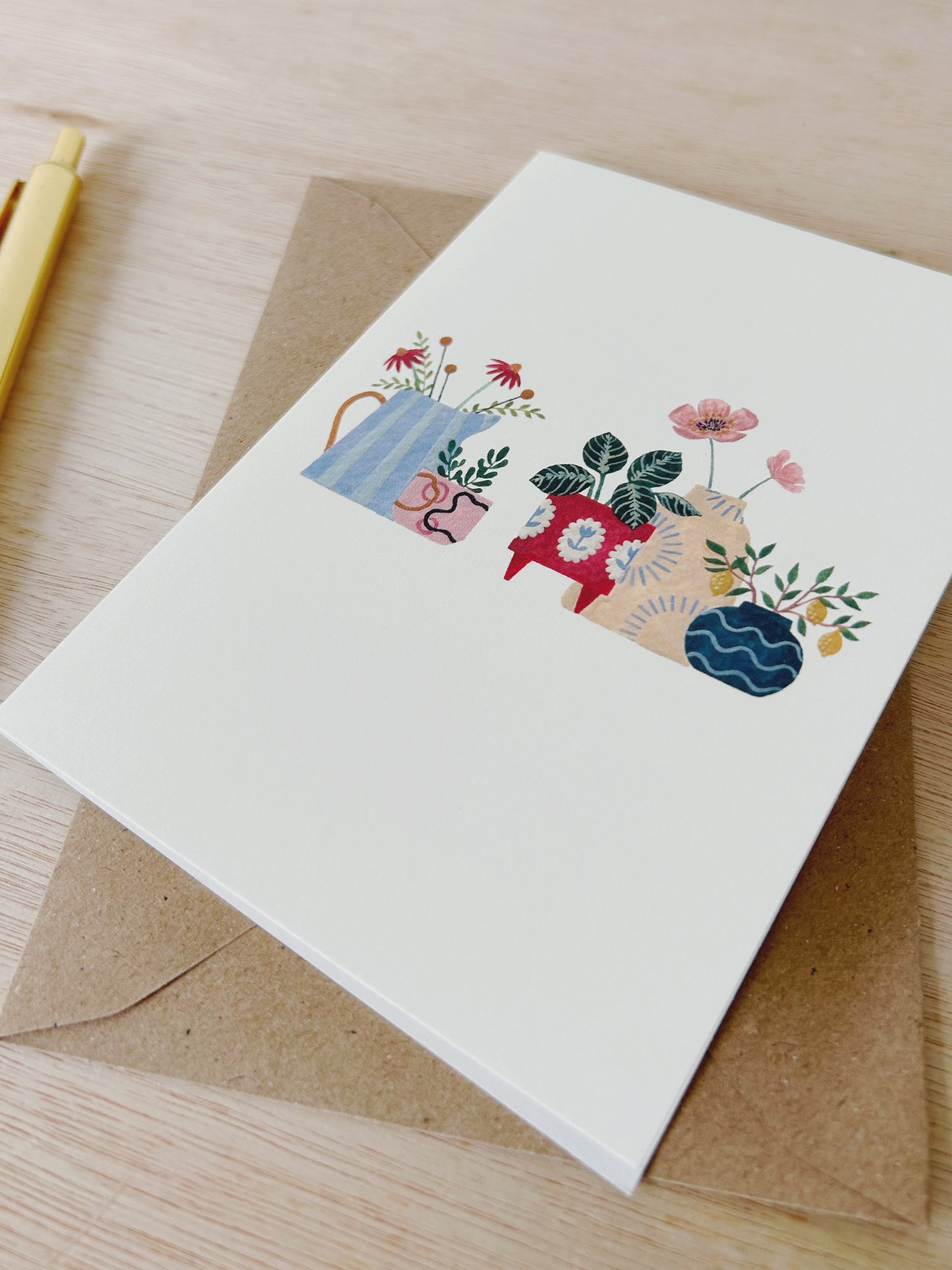Plants in Blue Card