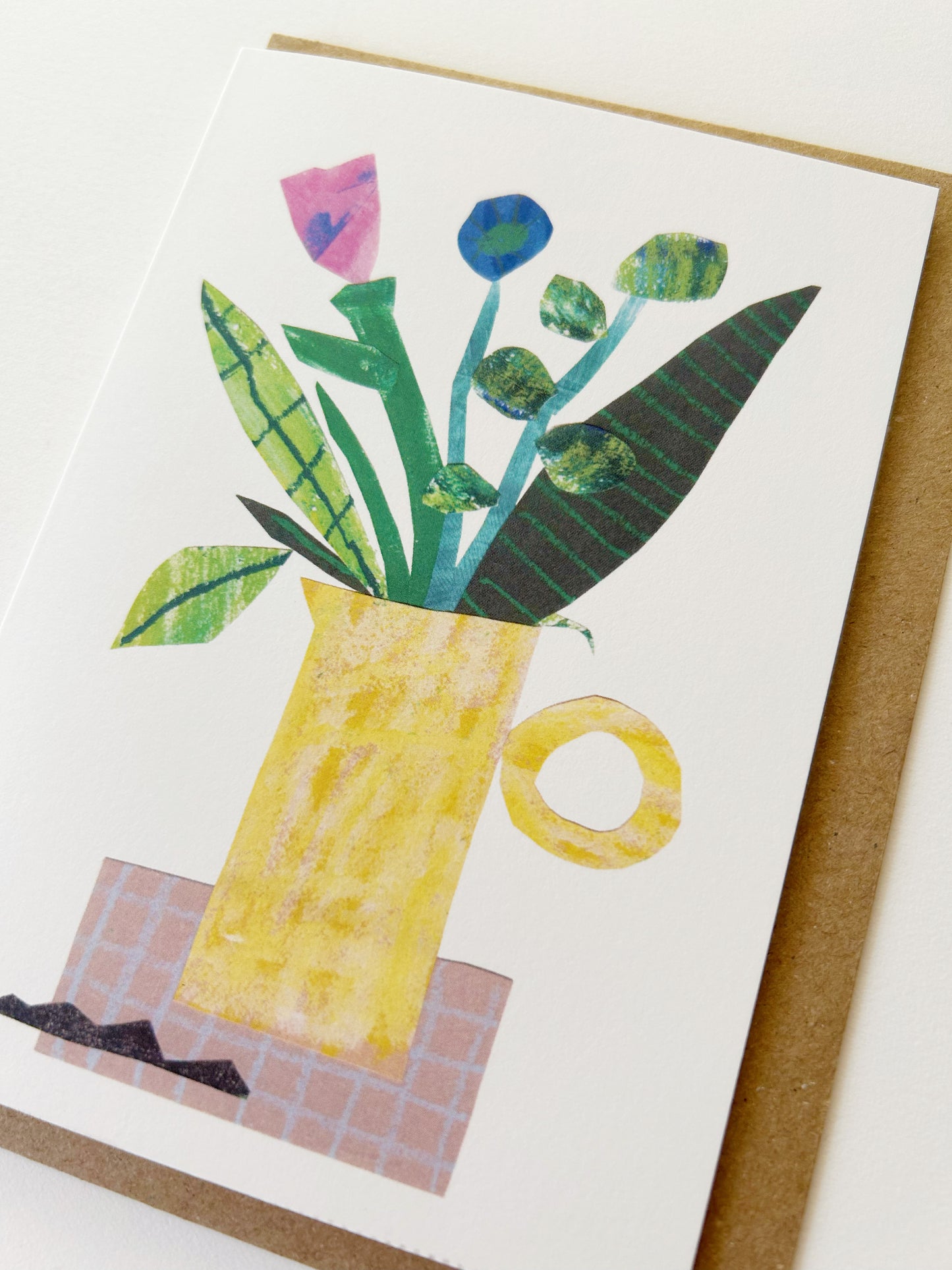 Flowers in Yellow Jug Card