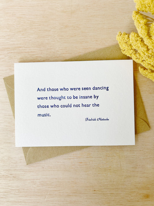 "Those Seen Dancing.." Card
