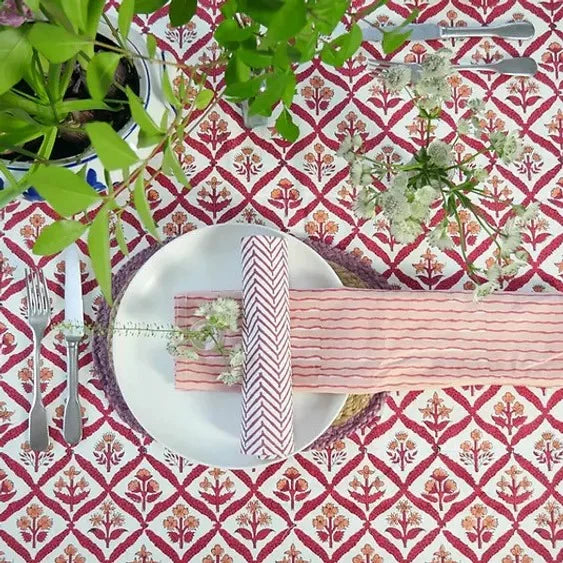 Cherry Trellis Tablecloth