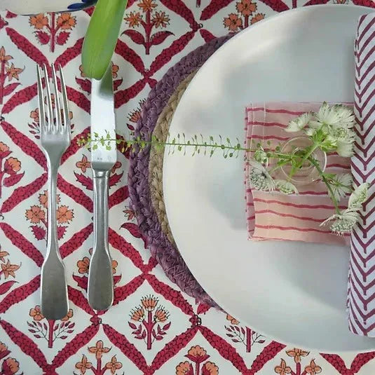Cherry Trellis Tablecloth