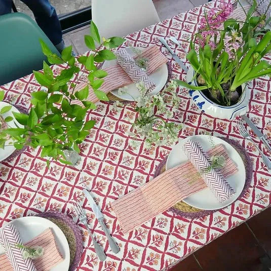 Cherry Trellis Tablecloth