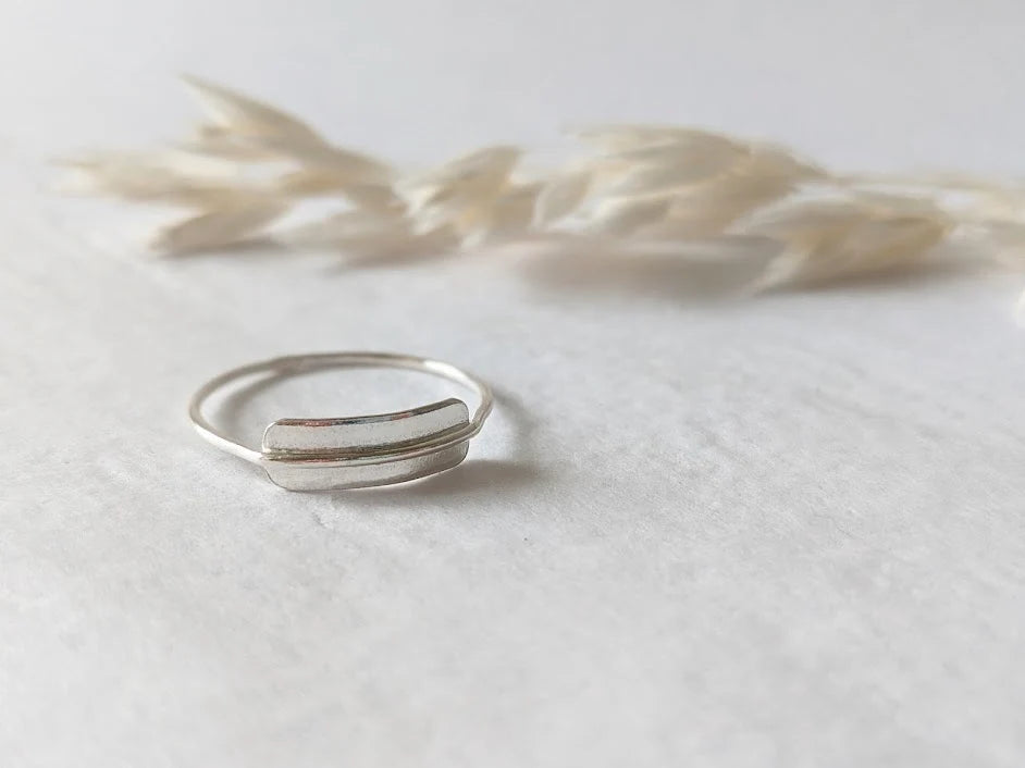 Sterling Silver Bridge Bar Ring