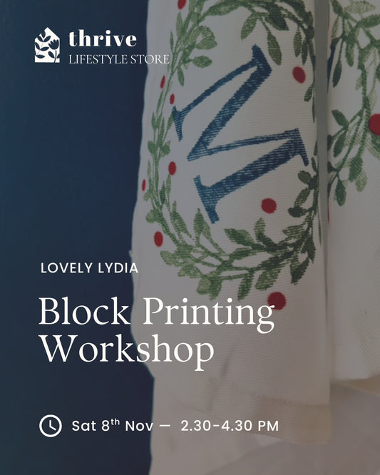 Block Printing Workshop - Saturday 8th November 14.30-16.30