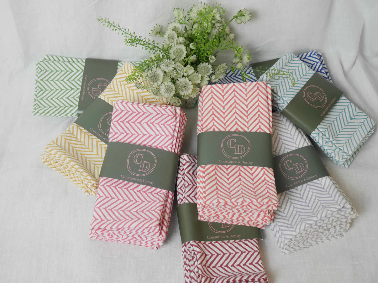 Cherry Chevron Napkin