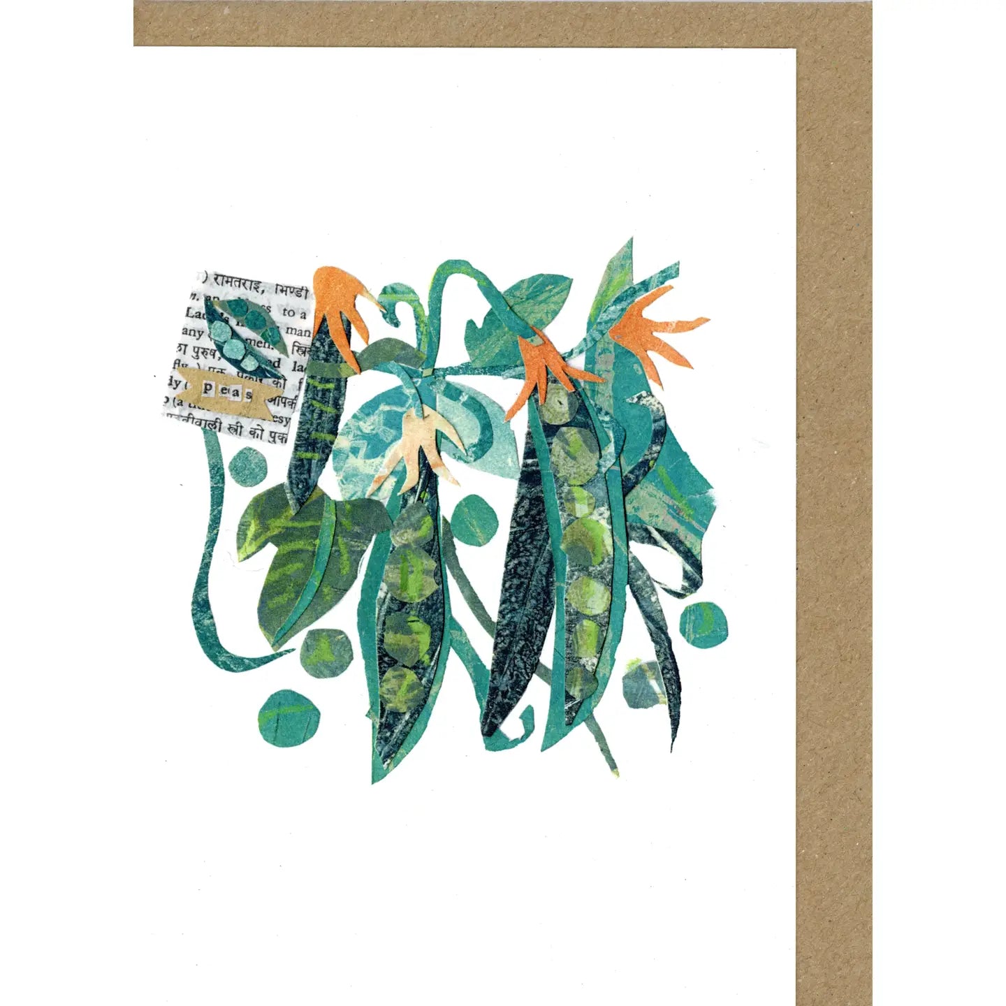 Growing Peas Collage Card