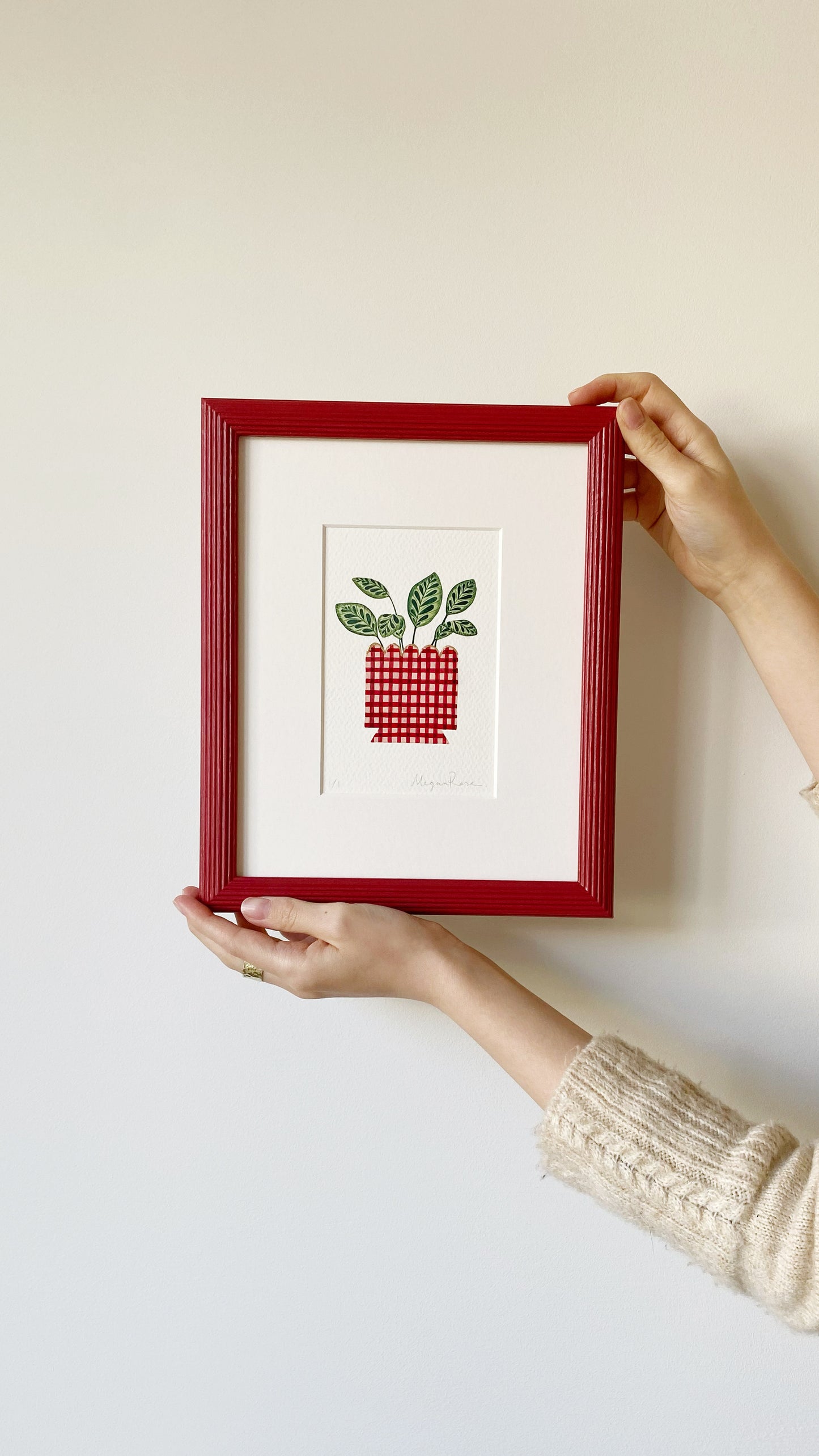 ‘Picnic Perfect’ Original watercolour and ink in bespoke hand painted frame