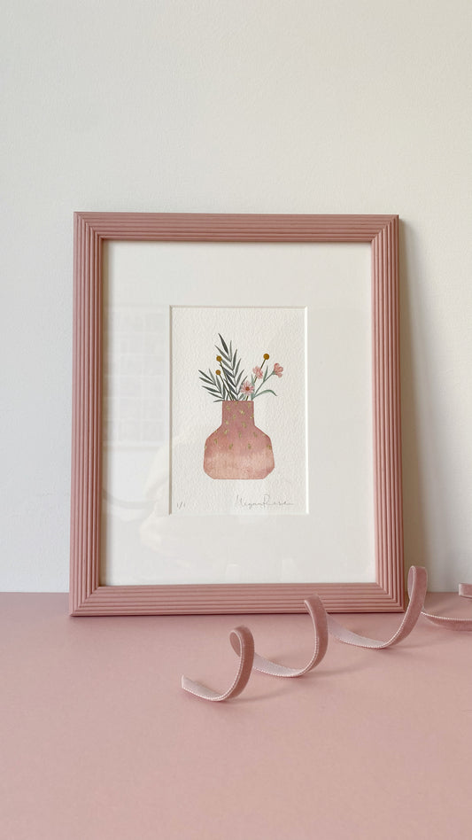 ‘Daydreamer’ Original watercolour and ink in bespoke hand painted frame