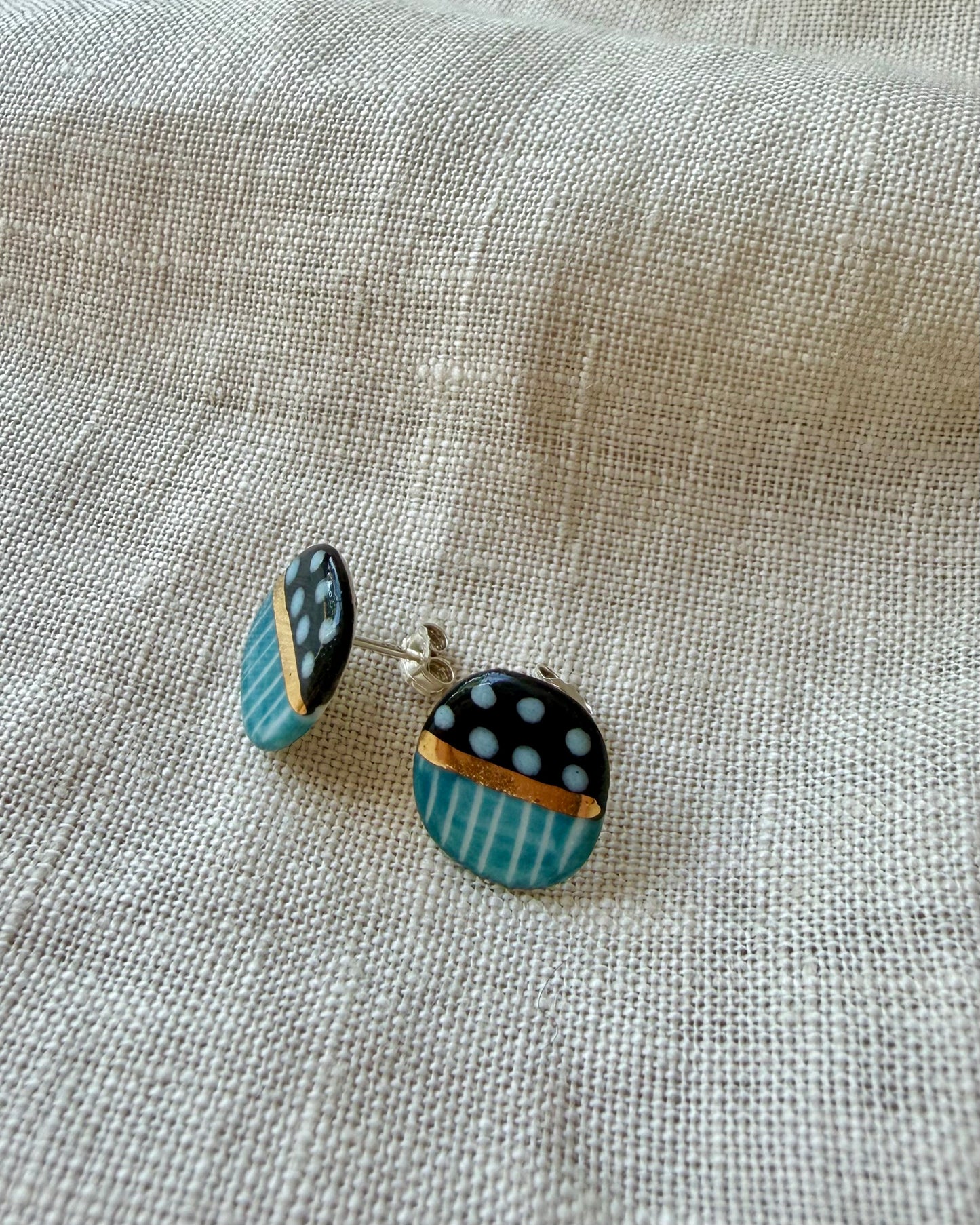 Dots & Stripes Porcelain Earrings