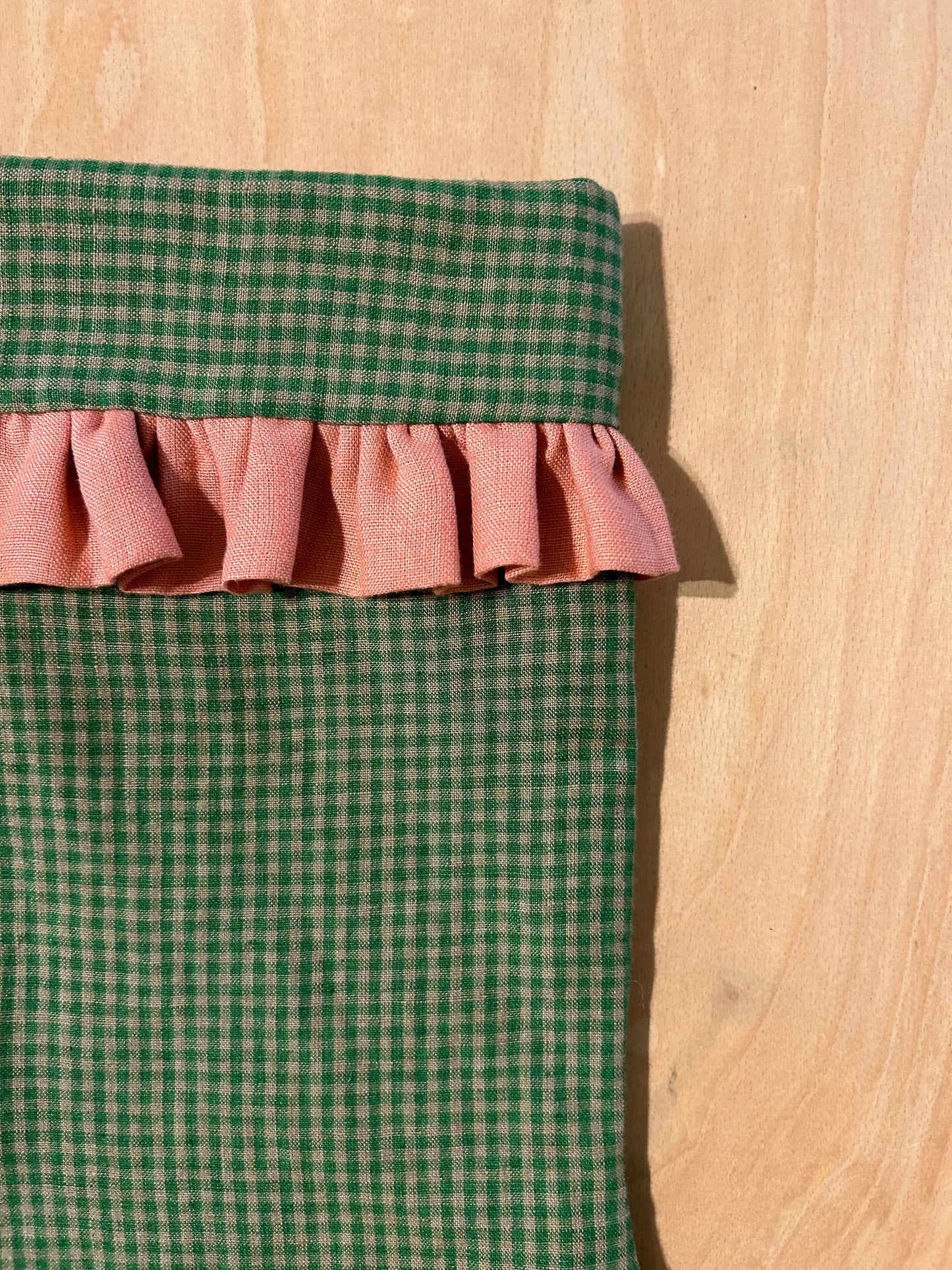 Green Gingham Stocking