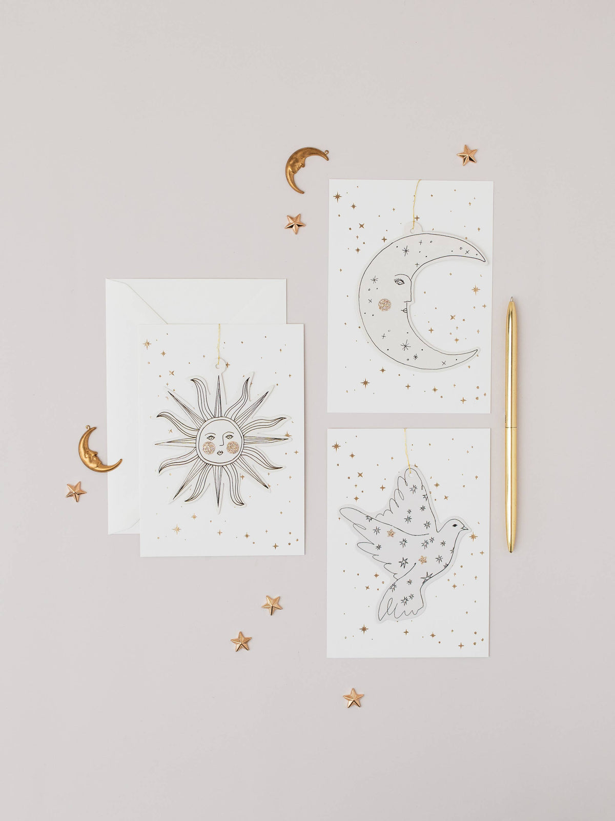 Dove Paper Cut Decoration Christmas Card
