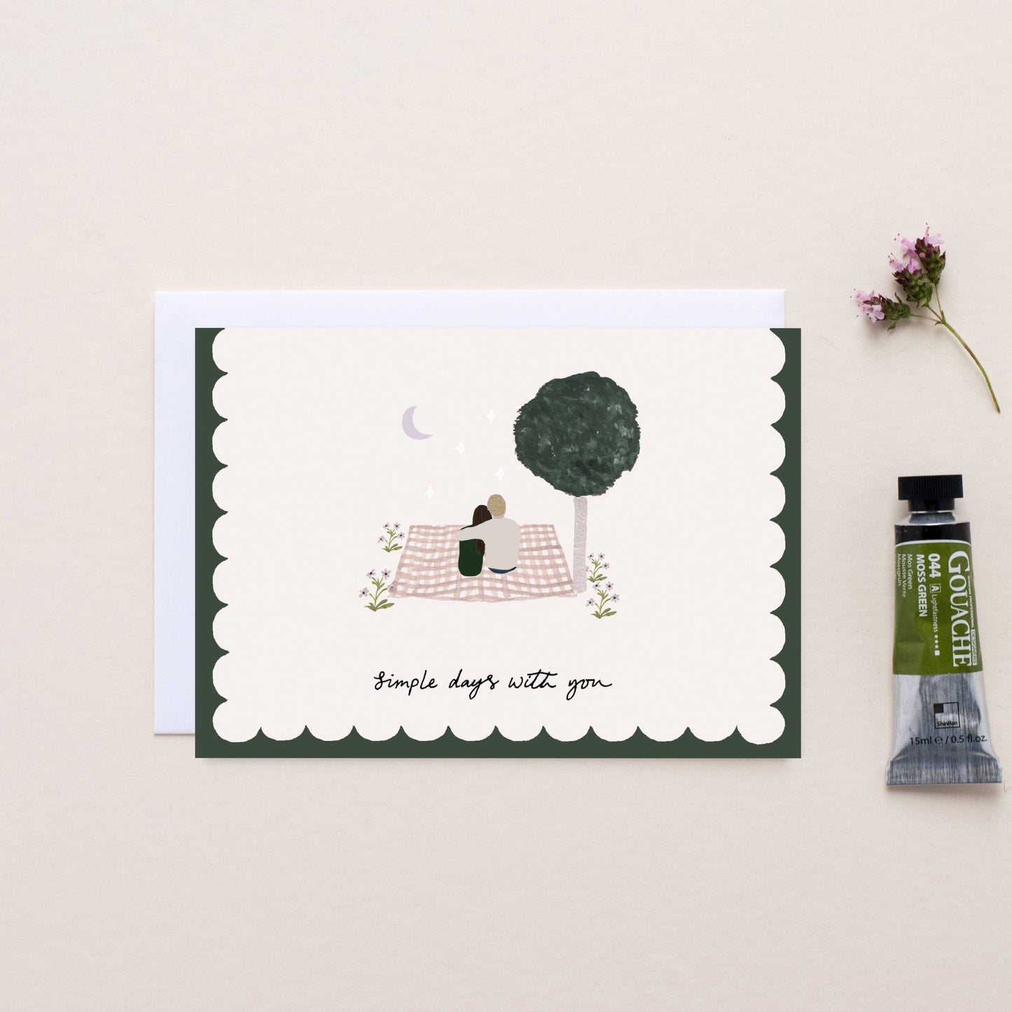 Simple Picnic Valentines Card