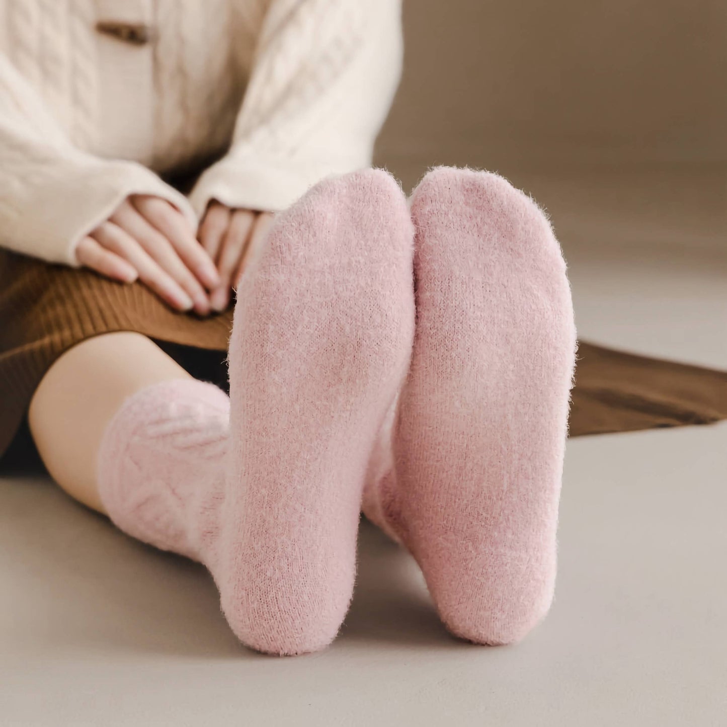 Cable Knit Warm Socks