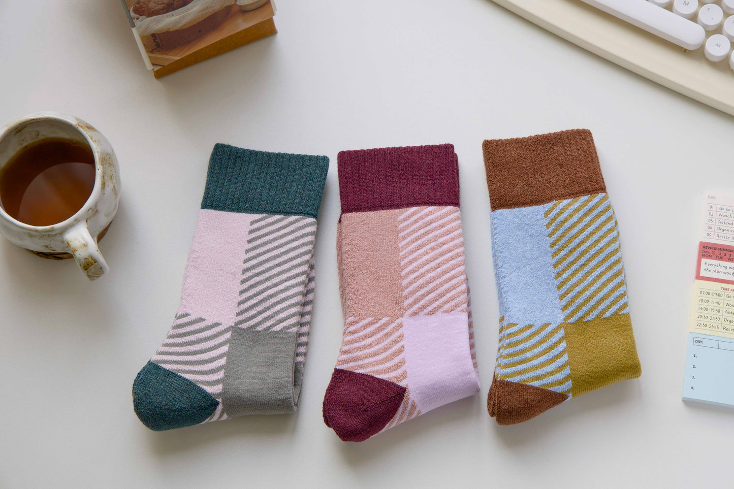 Retro Geometric Wool Socks