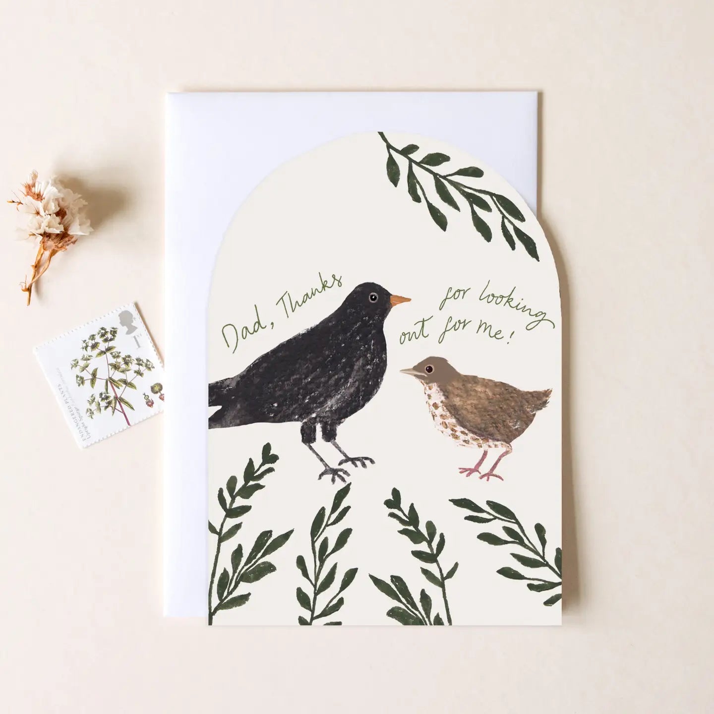 'Dad Blackbird' Card
