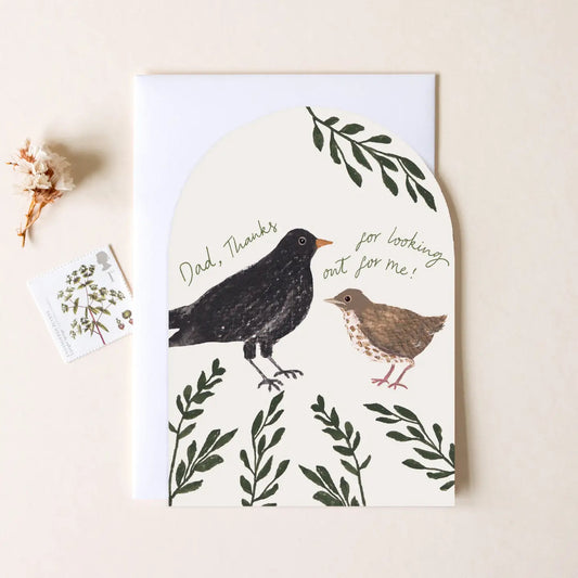 'Dad Blackbird' Card
