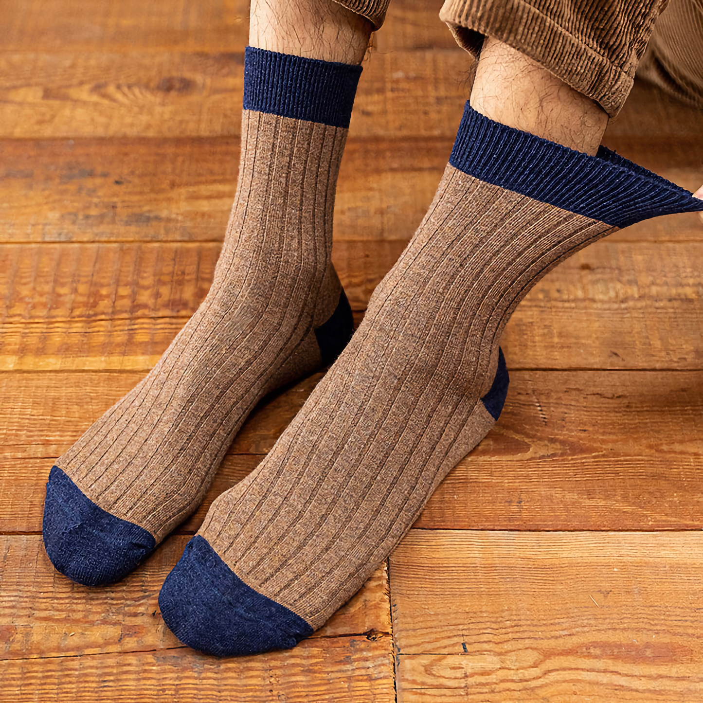 Men's Colour Block Rib Socks