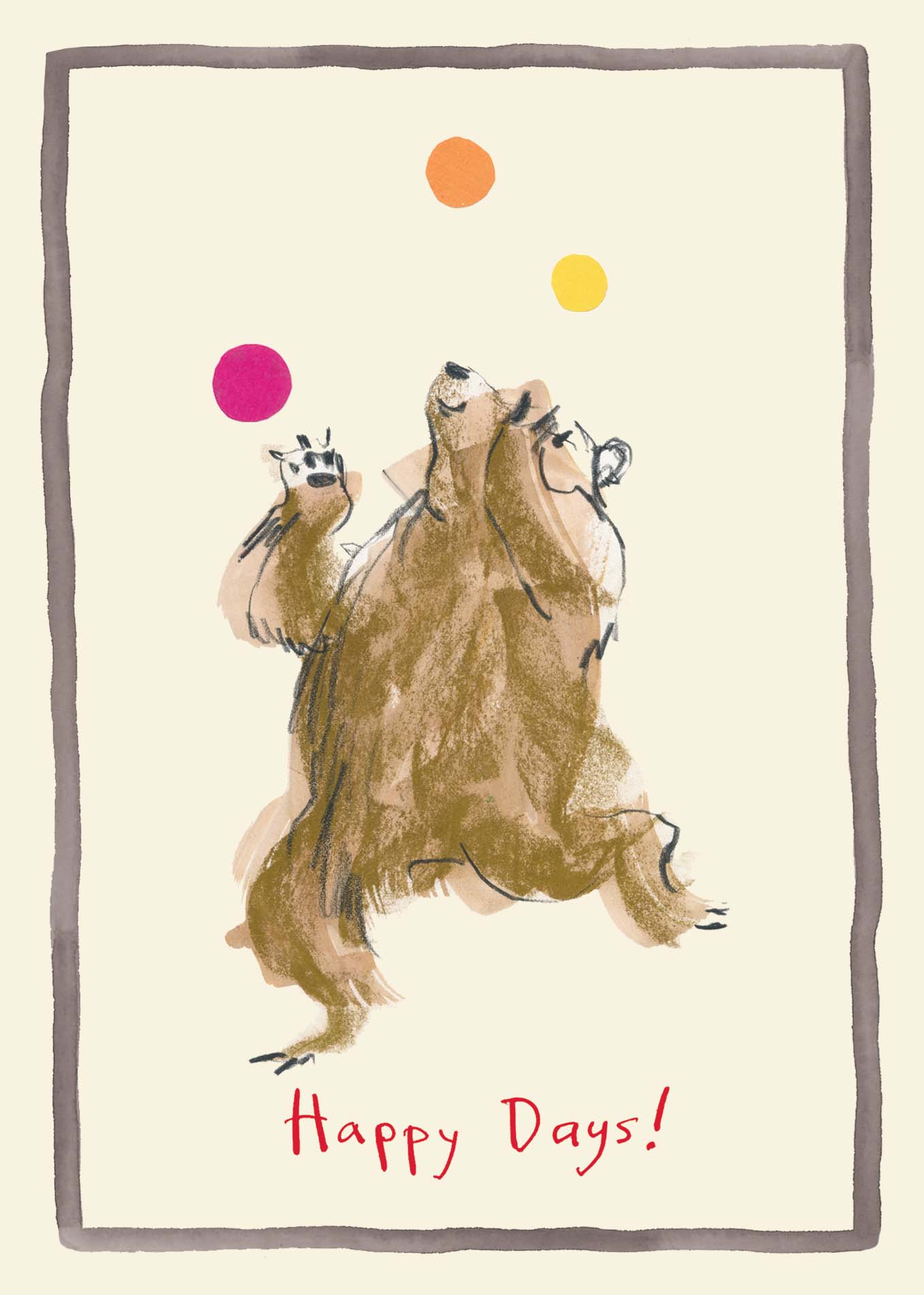 'Dancing Bear' Greetings Card