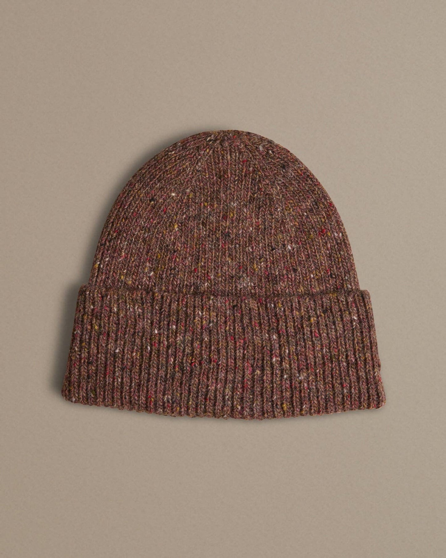 Unisex Donegal Beanie | Ruby Dusk