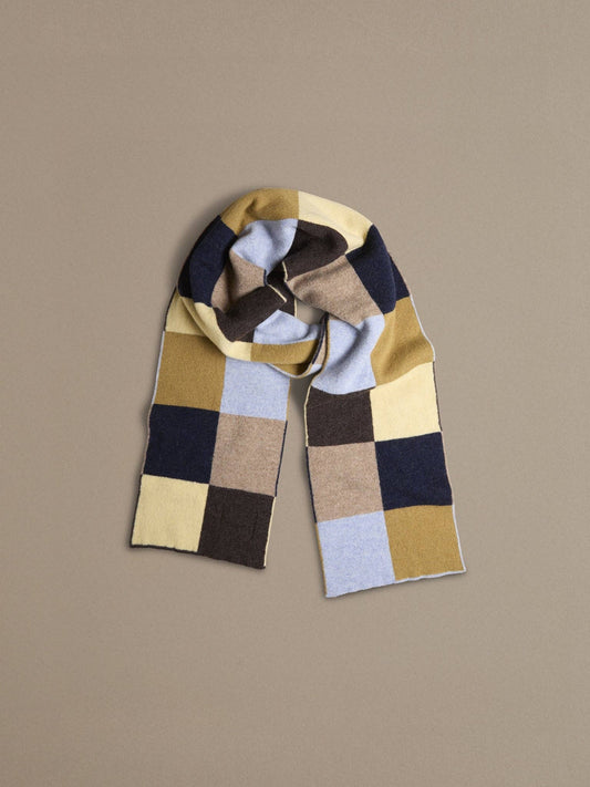 Chequerboard Scarf | Navy